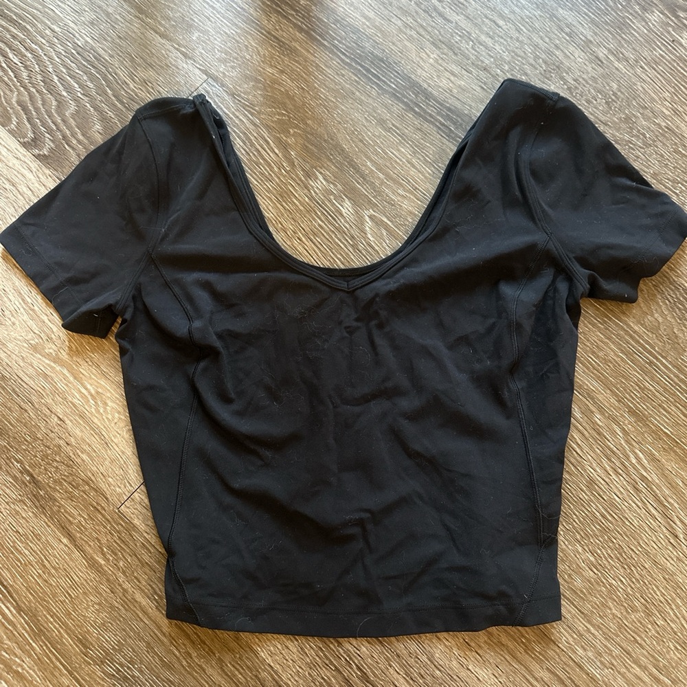 lululemon athletica Black align short sleeve Top